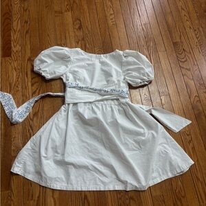 White Puff Sleeve Mini Dress